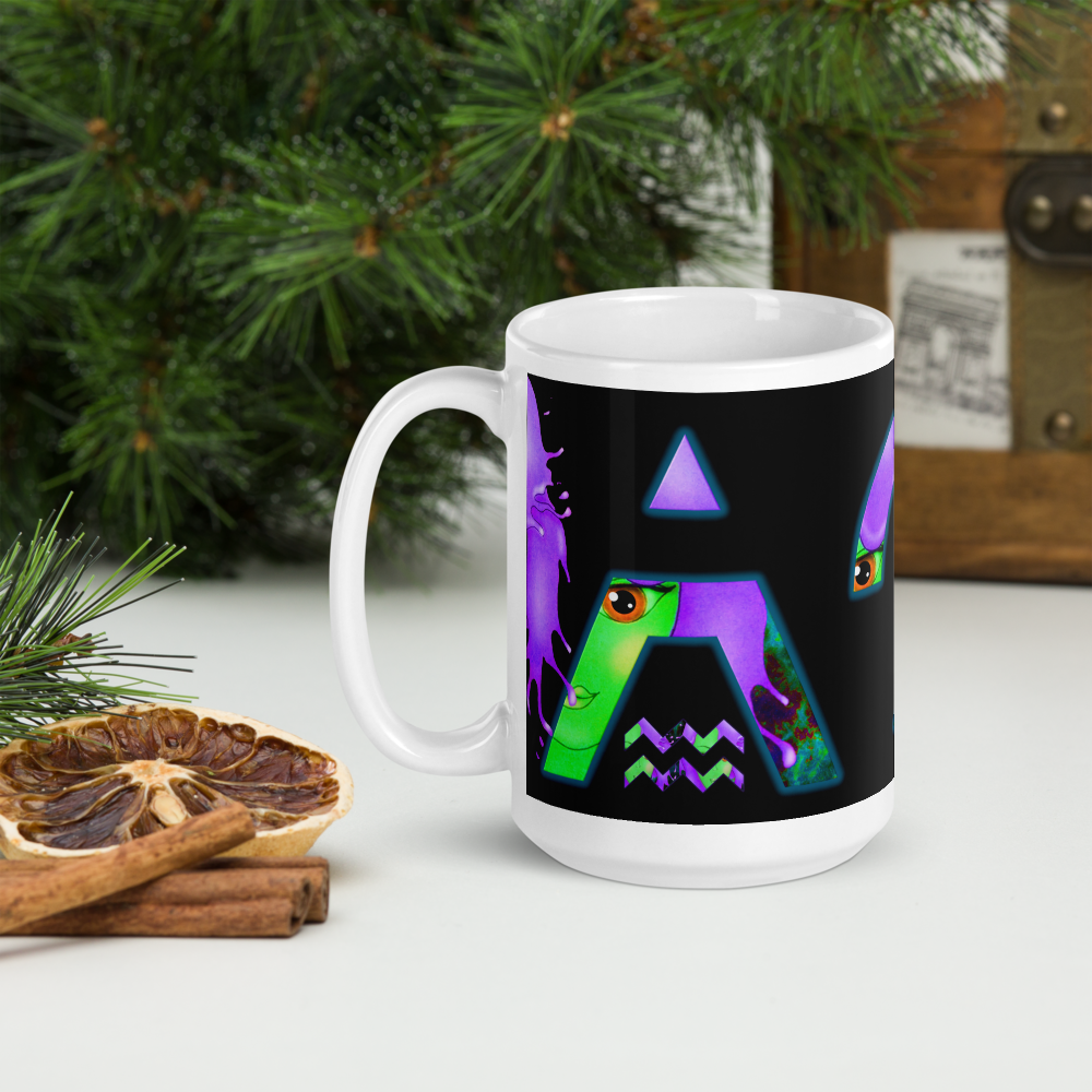 Unique Travel Coffee Mug for Aquarius . Personalized work-from-home travel mug. WickedYo
